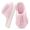 NineCiFun Womens Bunny Slippers Memory Foam House Plush Fluffy Rabbit Slippers Comfy Fuzzy Faux Fur Lining Indoor Animal Bedroom Shoes Pink 9 10