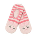 Snoozies Womens Socks - Mary Jane Fuzzy Animal Socks (Pink Cat)